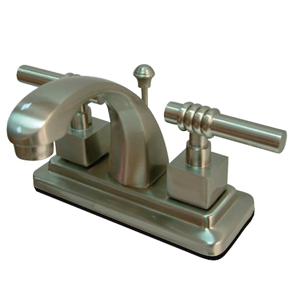 Kingston Brass KS4648QL 4" Centerset Bathroom Faucet, Brushed Nickel KS4648QL - main